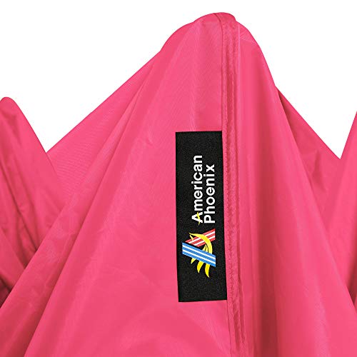 AMERICAN PHOENIX 10x15 Tent Pop Up Canopy Easy Portable Commercial Instant Canopies Outdoor Market Shelter (10'x15' (Black Frame), Pink) - color: Pink