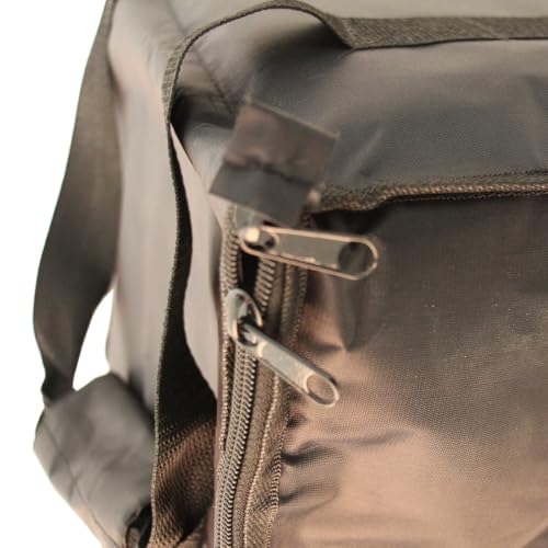 Chef Approved 12 x 12 Food Delivery Bag | Heavy Duty Insulated Soft-Sided Hot Cold Sandwich Carrier with Zipper Closure for Restaurant Shopping Grocery | Square Shape, 12"W x 12"D x 15"H, Nylon, Black - color: Black