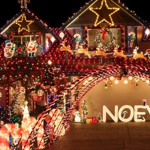 Dazzle Bright Fairy Lights Battery Operated, 2 Pack Total 40FT 120LED Silver Wire Waterproof Battery Operated String Lights, Christmas Decorations for Indoor Outdoor Bedroom Yard Decor, Red - color: Red