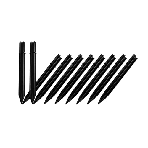 10 Pack Candy Cane Solar Light Stakes Replacement (Fit for Pole Inner Diameter 0.6 inch), ABS Reinforced Ground Spikes for Outdoor Christmas Landscape Light Pathway Walkway Garden Deco - size: ID-0.6"ABS