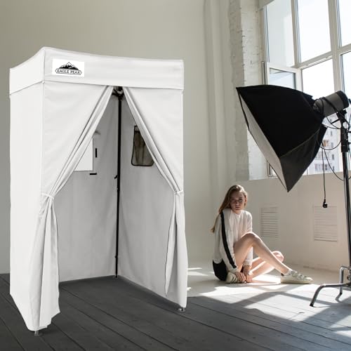 EAGLE PEAK Flex Compact 4x4 Pop-up Canopy Changing Room, Portable Privacy Dressing Room for Indoor Fashion Photoshoots, Camping, or Pool, White - color: White, size: 4x4 ft