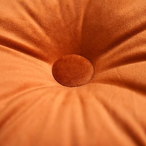 ARTMAGIC Flower Shaped Velvet Decorative Throw Pillow Cushion Ultra Soft Cute Daisy Boho Pillow Floor for Couch Bed Sofa Gift (Burnt Orange) - color: Burnt Orange