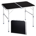 3.0 Ft Folding Portable Camping Table with Adjustable Height Legs, RV Dining Tables, Grill, DJ, BBQ, Dining, Picnic, Cooking, Beach, Garden, Black - color: Black, size: 3 FT