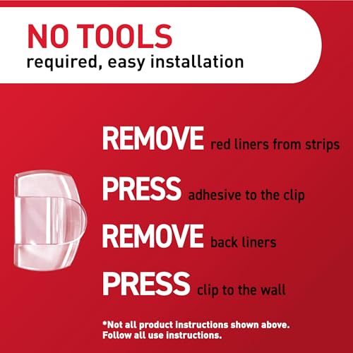 Command Outdoor Light Clips, 20 Clear Clips and 24 Command Strips, Damage-Free Hanging Outdoor Light Clips with Weather Resistant Strips, Wall Clip for Hanging Outdoor Lights and Cable Management - size: 20 Clips