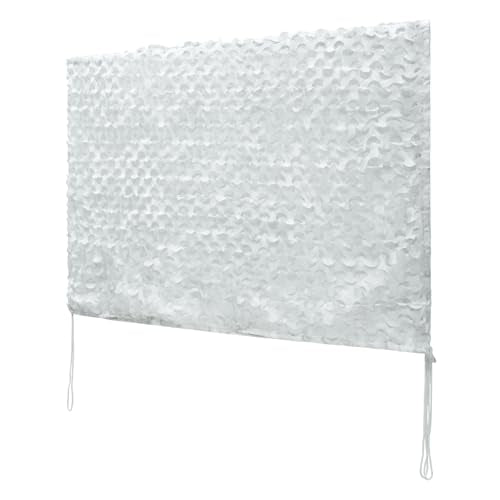 HYOUT Camo Netting Camouflage Net Bulk Roll for Hunting Blinds Ghillie Sunshade, Camping, Military Party Decoration - color: SPRETTA White, size: 10x13ft(3M*4M)