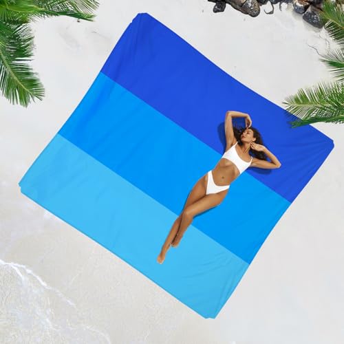 Beach Blanket 78''×81'' - Waterproof Sandproof Sand Free Oversized Mat for 1-5 Adults, Lightweight Durable Compact for Beach Travel Camping Hiking Picnic - color: Blue3, size: 78"x81"