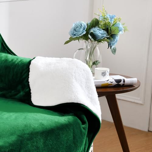 Waterproof Blanket for Bed Couch Sofa, Soft Liquid Pee Proof Pet Blanket for Dog Puppy Cat, Reversible Sherpa Fleece Furniture Protector (Green, 30x40 inches) - color: Green, size: 30x40 inches