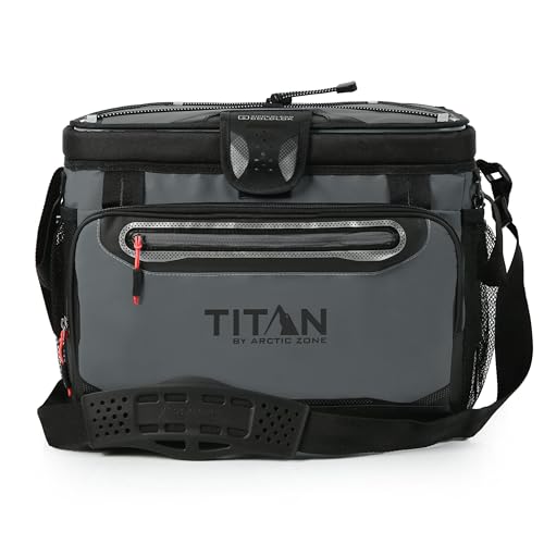 Titan by Arctic Zone Deep Freeze Cooler - Zipperless Hardbody Cooler - Deep Freeze Insulation, HardBody Liner, and SmartShelf - color: Sharkskin Gray, size: 30 Can