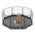 Dog Playpen Bottom Pad Fits for 24 Inch 8 Panels Metal Exercise Pet Playpen, Dog Crate Pad Puppy Playpen Pad, Elastic Band Connections.(Note: Playpen Not Included) -Black - color: Black