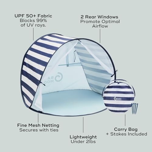 Babymoov Baby Anti UV Tent, Sun Protection UPF 50+, Pop Up Play Tent and Sun Shade, Marine (Summer 2025 Edition) - style: Marine Tent