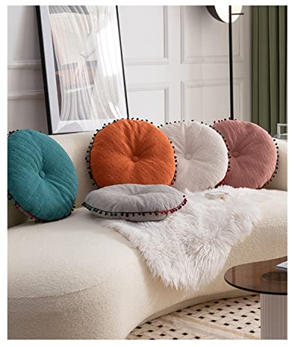 Round Cushion Ball Round Pillow Sofa Cushion Floor Pillow (Grey, 15.7in40cm) - color: Grey