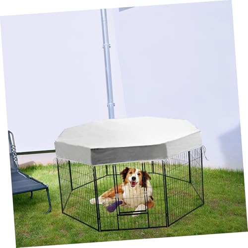 Waterproof Dog Kennel Cover Folding Outdoor Shade Rain Protection for Dog Playpen PET Cage Roof Cover Sunproof Rainproof for Camping and Outdoor Use
