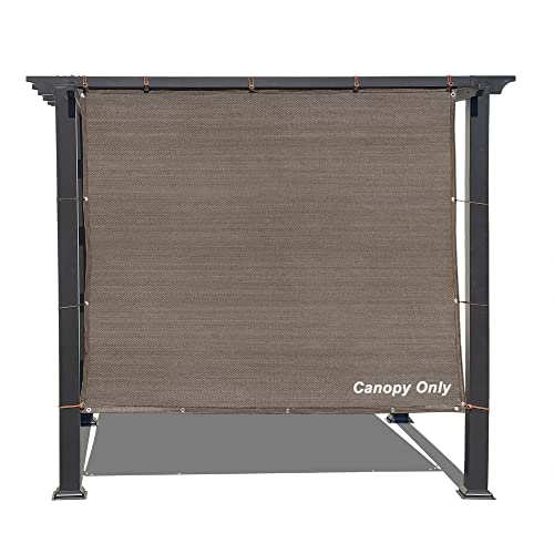 Alion Home Sun Shade Privacy Panel with Grommets and Hems on 4 Sides for Patio, Awning, Window, Pergola or Gazebo - Mocha Brown (8' X 26') - color: Mocha Brown, size: 8' x 26'