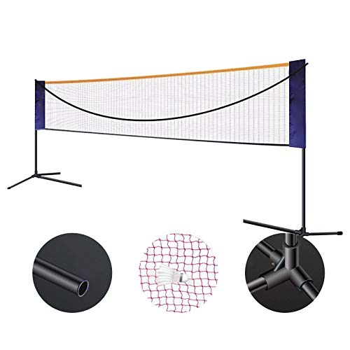 20FT Badminton Net,Portable Tennis Net,Adjustable Height Badminton Net with Stand,Volleyball Training Court Sports Tool with Carry Bag,Easy Setup for Indoor and Outdoor Play