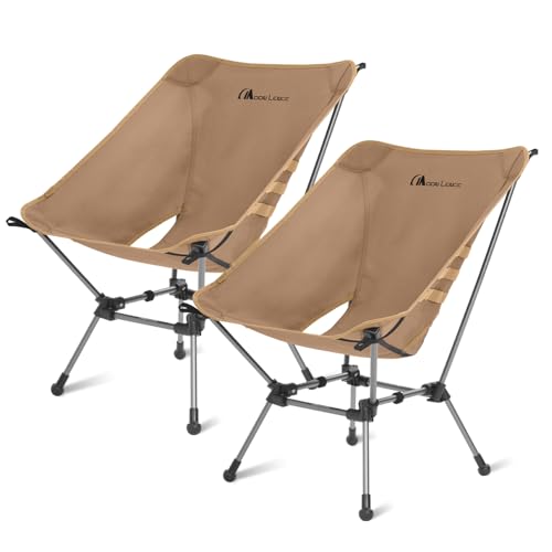 MOON LENCE Portable Camping Chair Plus, Larger & Roomier, Compact and Lightweight Still, Folding Chair for Backpacking & Hiking, 330Lbs Capacity (Desert Rust-2pack) - color: Desert Rust-2pack