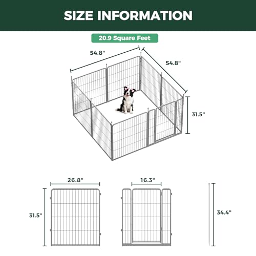 FXW Aster Dog Playpen Designed for Yard, 32inch 8 Panels - size: 32"H & 08 Panels