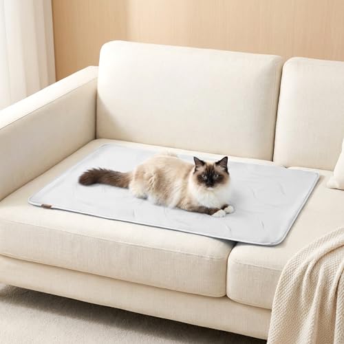 ZOMISIA Cooling Blanket for Small Dogs - Breathable Air-Core Fill Lightweight Pet Mat, Soft Cold Blanket Washable for Summer, Grey, 25"x35" - color: Grey, size: S(25x35")
