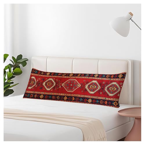 20"X54" Body Pillow Case Ethnic Aztec, Native American Style Geometric Boho Side Sleeper Body Pillow Covers Long Pillowcase Protector Body Cushion Cover for Couch Bed Sofa Car - color: Ethnic Aztec, size: 54" x 20" (Pack of 1)