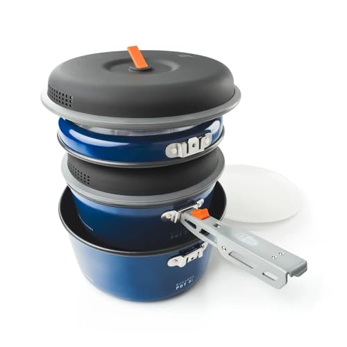 GSI Outdoors Bugaboo Base Camper, High-Efficiency Cookset – Ceramic Non-Stick Coated - size: Medium