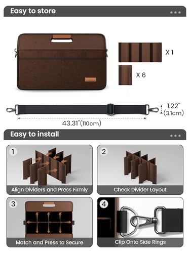 Fluxynara 8-Cup Reusable Felt Drink Carrier with Handle and Adjustable Shoulder Strap, Drink Holder for Car, Multi-Cup Drink Carrier Bag for Delivery, Travel, Picnics (Coffee Brown) - color: Coffee Brown, size: 8 Cups
