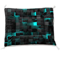 Nttopship Dog Cat Bed Mat Ultra Soft Fluffy Pet Bed Washable Fashion Dog Crate Beds Comfy Comfy Pet Sleeping Pad Suitable for Pet Raised Bed(30"x26",Turquoise Black) - color: Turquoise Black, size: Medium