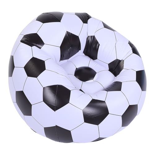 TOPINCN Inflatable Bean Bag Chair, Outdoor Blow up Chair Inflatable Lazy Sofa Soccer Design Inflatable Couch, PVC Football Sofa Portable Lounger for Living Room Bedroom Travel