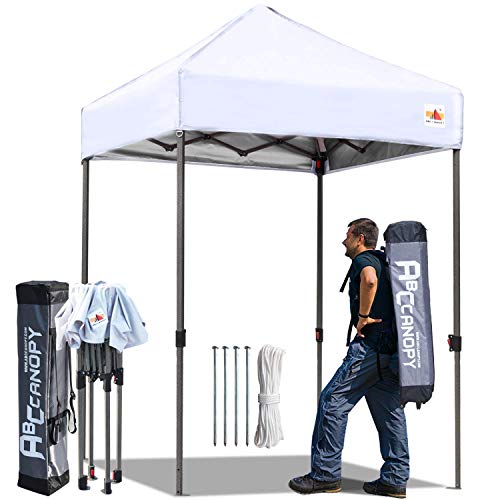ABCCANOPY Pop Up Canopy - Outdoor Patio Portable Canopy Tent Heavy Duty for Backyard and Deck with 4 Sandbags(Light Gray, 5x5) - color: Light Gray, size: 5x5