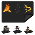 Grill Mats for Outdoor Grill, Double-Sided Fireproof Deck and Patio Protector Mat (60"L x 40"W) - size: 60"L x 40"W