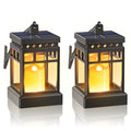 KOOPER Solar Lanterns Outdoor Waterproof, 2 Modes Hanging Solar Lantern with LED Realistic Flickering Flameless Candle, Candles Lanterns Lights Decorative for Outside Hanging Patio Yard Table Tree - style: 2 Pack