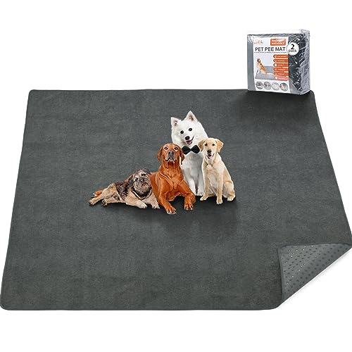 Washable Pee Pads for Dogs, 48x60 Reusable Whelping Pads, Absorb Dog Mats Non-Slip Puppy Training Pads for Whelping, Potty, Training, Playpen, Crate - size: 48"x60"-2PACK