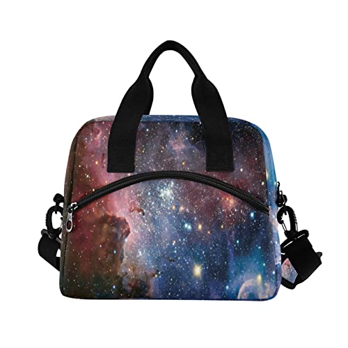 Galaxy Insulated Lunch Bag Reusable Lunch Tote Bag Cooler Bag for Women Men Adult Lunch Box with Adjustable Shoulder Strap Leakproof Lunch Bag for Work School Picnic Camping - color: Galaxy