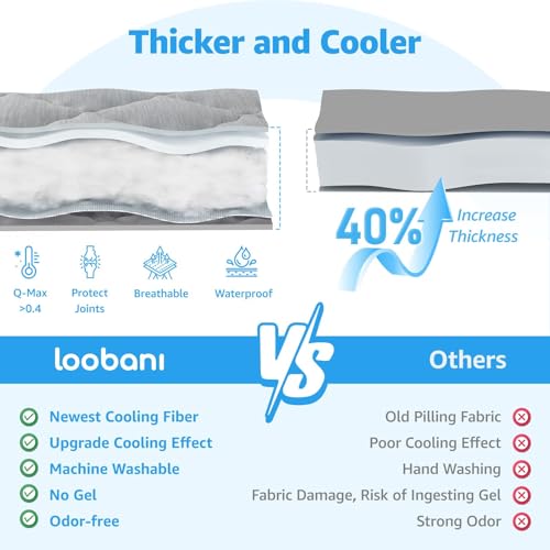 LOOBANI Dog Cooling Mat for Large Dogs 56"x36"- Dog Cooling Pad Durable, Cool Blanket Machine Washable, Large Pet Cool Mat for Outdoor, Indoor (Grey, 56"x36") - color: Grey, size: 56"x36"
