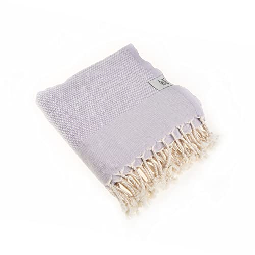 Beach Towel | Cotton Beach Towels, Easy to Carry, Sand Free, Highly Absorbent, Quick Dry, Turkish Towels for Travel Camping Bath Sauna Beach Gym Pool Yoga SPA by Lahammam, Akasya, Lilac - color: Lilac, size: Akasya