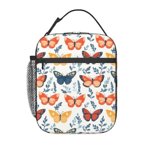 Butterfly Lunch Box for Women Kids Girls Men Insulated Lunch Bag Lunchbox Adults Lunch Tote Bags Reusable Cooler for Work Office School Picnic Travel - color: Butterfly01