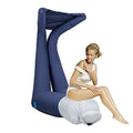 Portable Outdoor & Indoor Inflatable Air Lounger Sofa with Handy Storage Bag for Travelling (navy3)