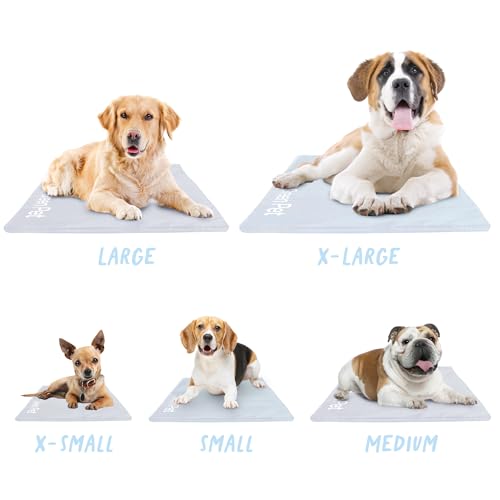 The Green Pet Shop Dog Cooling Mat Cover - Small, Cloud - Protect Your Cool Pet Pad from Dirt & Damage - Machine Washable - color: Cloud, size: S
