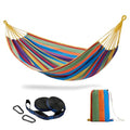 CHULIM Brazilian Double Hammock with Tree Straps,Extra Large 94x63IN,2 Persons Hammock for Backyard Patio Outdoor and Indoor,450lbs Weight Capacity,Soft Woven Cotton Fabric - Tropical - color: Tropical