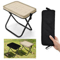 Foldable Backpack Stool 2 Pack, Portable Collapsible Camping Stool, Pocket Chair & Supports 265Lbs, Ultralight for Hiking, Outdoor, Fishing, Camping, Festivals (Black+Beige)