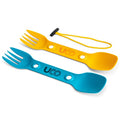 UCO Utility Spork 3-in-1 Combo Spoon-Fork-Knife Utensil - color: Gold/Sky Blue