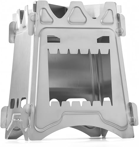 Lightweight Portable Wood Burning Camping Stove Camping Backpacking Stove Folding Wood Stove for Outdoor Hiking Camping Picnic Stove