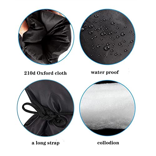 Outdoor Faucet Covers for Winter Freeze Protection,25.2"X14" Hose Bib Covers for Winter,Reusable Thicker Waterproof Insulated Spigot Cover Black - color: 25.2"X14" faucet cover
