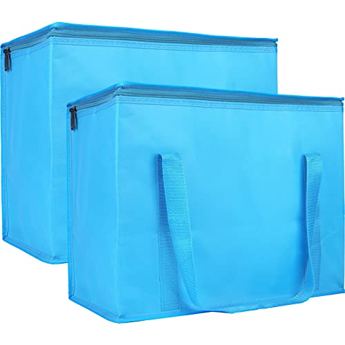 Bodaon 1-Pack Insulated Reusable Grocery Shopping Bags, X-Large Picnic Cooler Bag with Top Cold, Blue - color: Blue, size: X-Large