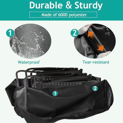 2 Pack Heavy Duty Folding Chair Storage Bag, 600D Chair Storage Case for Beach Camping Chair Zero Gravity Chair Folding Recliners, Extra Large Travel Bag with Zippers, 41.5" Lx 11" Wx 28.5" H - size: 2 Pack