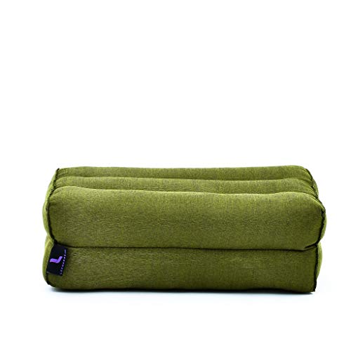 Leewadee Yoga Block – Floor Cushion for Yoga Practice, Meditation Seat Cushion for Workouts Filled with Kapok - color: Cl23 - Green