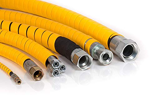Electriduct 1/2 Inch Heavy Duty Spiral Wrap HDPE Flexible Plastic Cable Sleeve Hose Protector 10 Feet - Black - color: Black, size: 0.5 in - 10 Ft