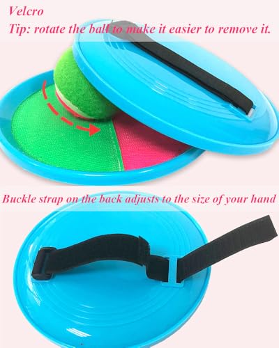 Velcro Ball Catch - Velcro Ball and Catch Game,Sticky Paddles and Balls for Kids, Beach Toys Back Yard Pool Outdoor Lawn Games Backyard Camping