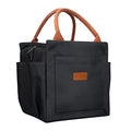 Joymee Lunch Bag Women Insulated Lunch Box Reusable Leakproof Large Spacious Cooler Tote for Women Men Adult with Bottle Holder and Side Pockets for Work Office Travel Picnic - Black - color: 04 Black
