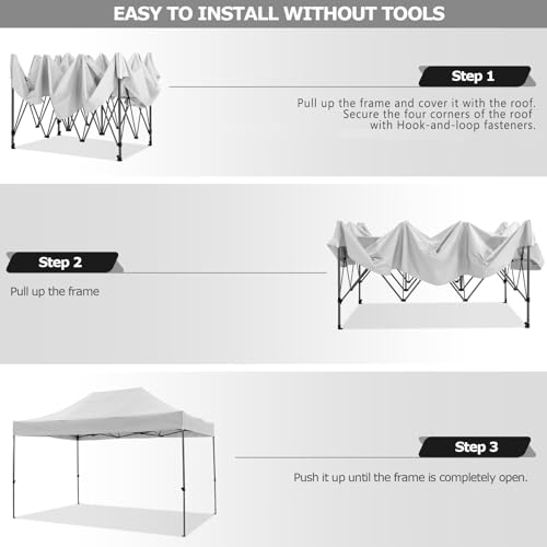COBIZI 10x15 Pop up Canopy Tent 10x15 Canopy with 4 Sidewalls Waterproof Heavy Duty Commercial for Parties Outdoor Garden Gazebo Tent, Carry Bag(10x15ft, White) - color: White, size: 10x15ft 4 Sidewalls