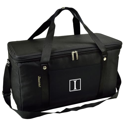 Picnic at Ascot Personalized Monogrammed 64 Can Capacity Semi Rigid Collapsible Leakproof Cooler- Designed & Quality Approved in The US - style: Letter - I