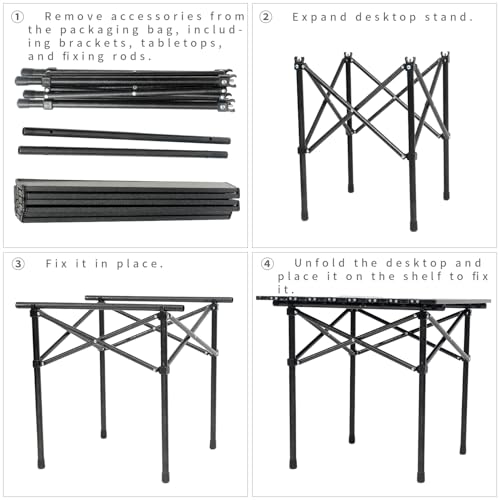 Wind Tour Portable Camping Table Folding Side Table Aluminum Lightweight Table with Carry Bag for Outdoor Cooking Hiking Picnics BBQ Travel (Black) - color: Black